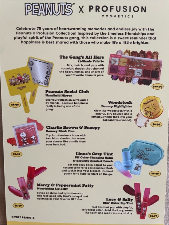 Profusion Cosmetics Other - ✨ Peanuts & Profusion 75th Anniversary Gift Set NWT